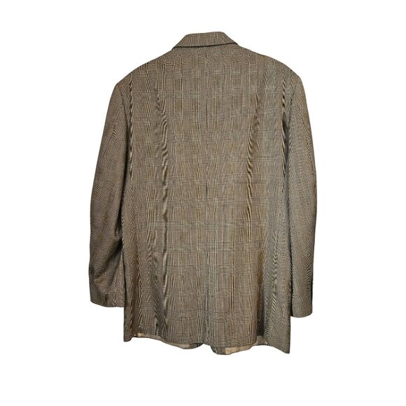 Oscar De La Renta Menswear Wool Plaid Houndstooth Sportcoat Men Size 42R - Picture 2 of 14